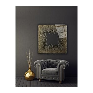 Gold Desen Cam Tablo 30x30 cm