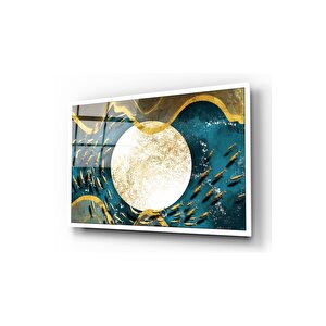 Gold Desenler Cam Tablo 50x70 cm