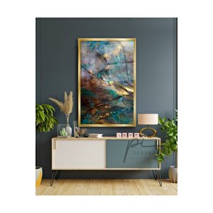 Gold Desen Cam Tablo 50x70 cm
