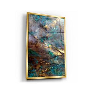 Gold Desen Cam Tablo 50x70 cm