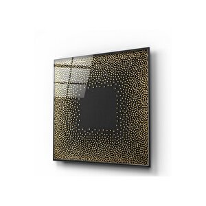 Gold Desen Cam Tablo 100x100 cm
