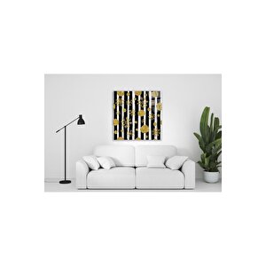 Gold Desen Cam Tablo 30x30 cm