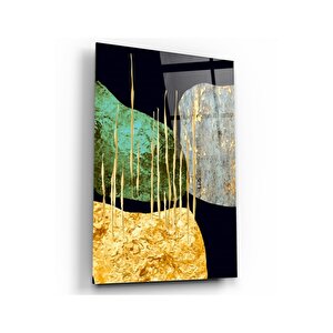 Gold Desenler Cam Tablo 70x110 cm