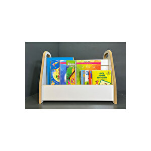 Melis 2 Raflı Montessori Kitaplık - Çocuk Odası Kitaplığı