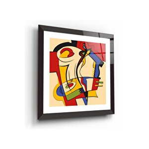 Soyut Desenler Cam Tablo 50x50 cm
