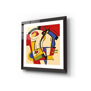Soyut Desenler Cam Tablo 50x50 cm