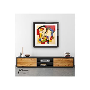 Soyut Desenler Cam Tablo 50x50 cm