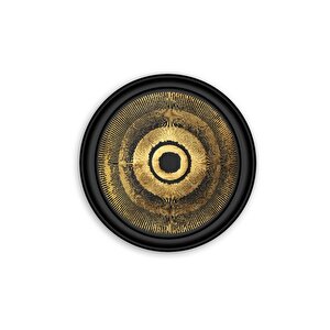 Gold Desenler Yuvarlak Cam Tablo 30x30 cm