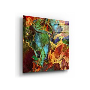 Soyut Desenler Cam Tablo 50x50 cm