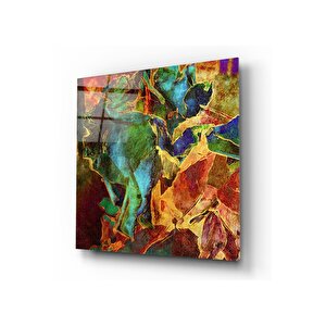 Soyut Desenler Cam Tablo 50x50 cm