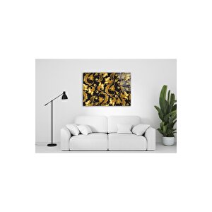 Gold Desenli Cam Tablo 70x110 cm