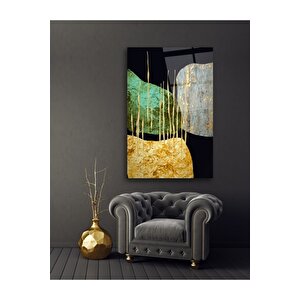 Gold Desenler Cam Tablo 60x90 cm