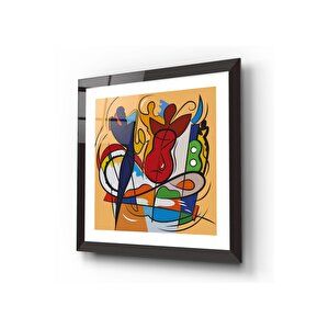 Soyut Desenler Cam Tablo 50x50 cm