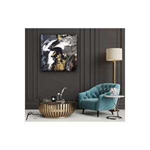 Soyut Desenler Cam Tablo 80x80 cm