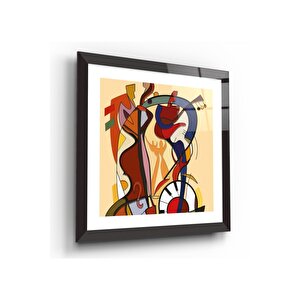 Soyut Desenler Cam Tablo 50x50 cm