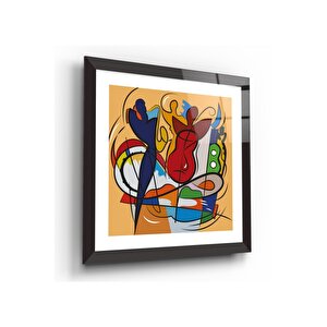 Soyut Desenler Cam Tablo 50x50 cm