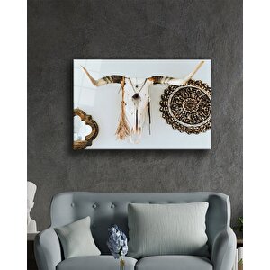 Boynuz Cam Tablo 90x60 cm