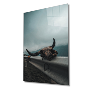 Boynuz Cam Tablo 36x23 cm