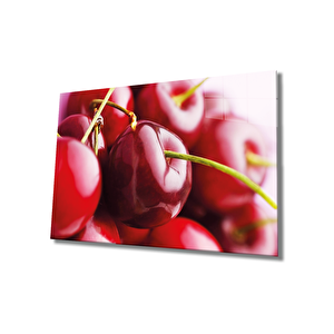 Kirazlar Cam Tablo Cherries 50x70 cm