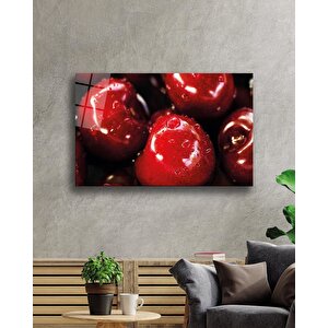 Kirazlar Cam Tablo Cherries 36x23 cm