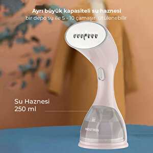 Neutron Portatif Buharlı Kırışık Giderici Dikey Ütü - Pembe