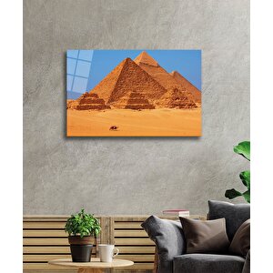 Piramitler Cam Tablo Egypt 50x70 cm