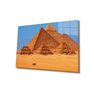 Piramitler Cam Tablo Egypt 36x23 cm