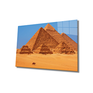 Piramitler Cam Tablo Egypt 90x60 cm