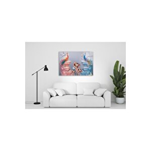 Tavus Kuşları Cam Tablo 50x70 cm