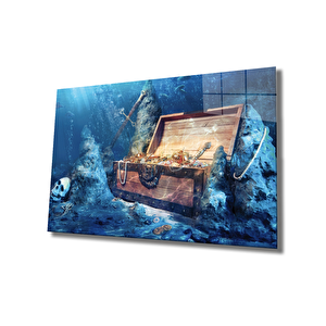 Sualtı Süsler Cam Tablo Marine Life 36x23 cm