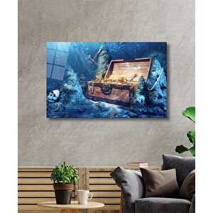 Sualtı Süsler Cam Tablo Marine Life 36x23 cm