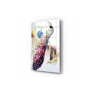 Tavus Kuşu Cam Tablo 50x70 cm