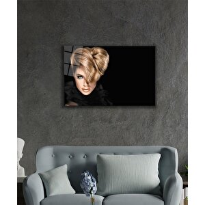 Kadınlar Tasarım Saç Cam Tablo Women Design Hair 36x23 cm
