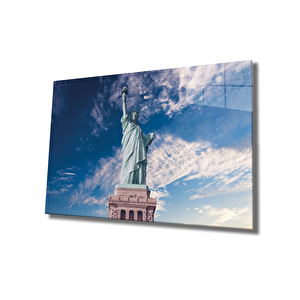 Özgürlük Heykeli Cam Tablo Statue Of Liberty 36x23 cm
