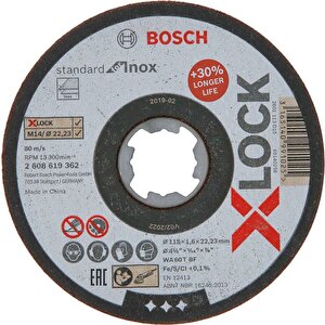 X-lock 115*1,6 Mm Standard Inox Kesme Diski Taşı 2608619362