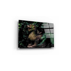Japon Heykeli Cam Tablo 50x70 cm
