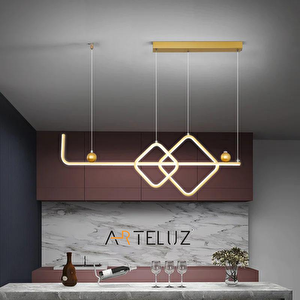 Arteluz Modern 2'li Üçgen Model Led Sarkıt Avize