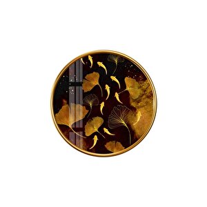 Gold Tema Yuvarlak Cam Tablo 50x50 cm