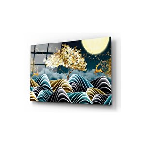 Gold Tema Cam Tablo 60x90 cm