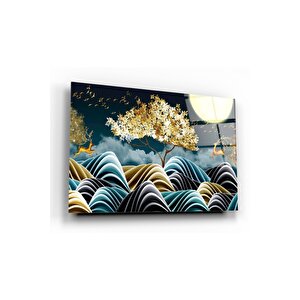 Gold Tema Cam Tablo 50x70 cm