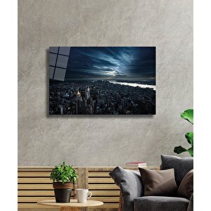 New York Manzaralı Cam Tablo New York View 50x70 cm