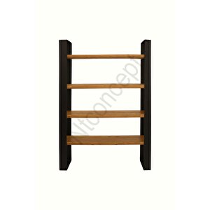 Nia Masif Ağaç Kitaplık-vitrin 80 cm
