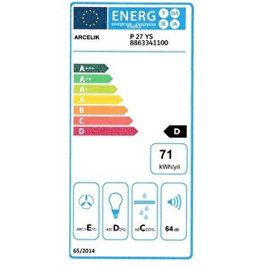 P 27 Ys Davlumbaz Ankastre Duvar Tipi Davlumbaz
