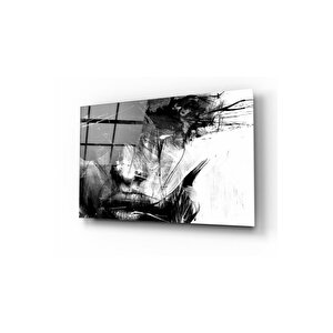 Kadın Silüeti Cam Tablo 70x110 cm