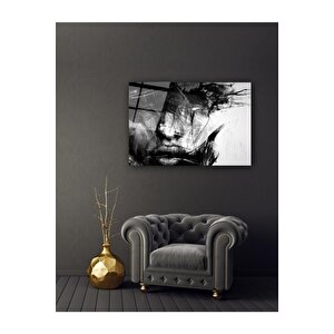 Kadın Silüeti Cam Tablo 70x110 cm
