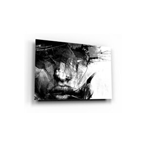 Kadın Silüeti Cam Tablo 50x70 cm