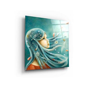 Kadın Cam Tablo 50x50 cm