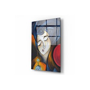 Kadın Silüeti Cam Tablo 50x70 cm