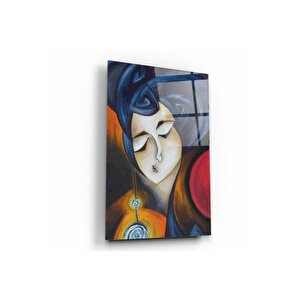 Kadın Silüeti Cam Tablo 50x70 cm