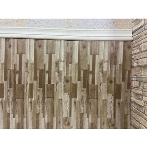 70x70cm Silinebilir Kendinden Yapışkanlı Açık Kahverengi Estetik Salon Antre Duvar Paneli Kağıdı